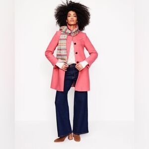 Women's BODEN  Pink Lincoln Textured Coatrhubarb Size 12R